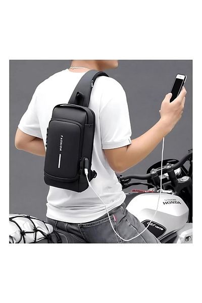 Generic Lightweight Anti-Theft Shoulder Bag with USB Charging Port Waterproof
