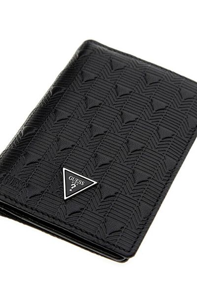 Guess Madrid Flt Card Holder W Flap Men's Black Card Holder Smmadllea21-Bla