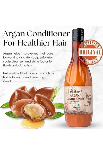 Skin Doctor Argan Conditioner 500ml – Nourishing & Smoothing Formula for Soft, Shiny Hair