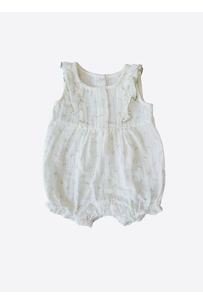 kitikate Organic Alice Shorts Jumpsuit Ecru