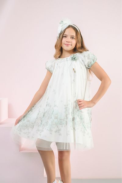 LAMİS FASHİON ✨ Elegant floral pattern dress for girls ✨