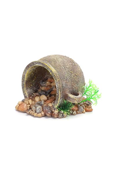 Sofia Concept Decor Pentru Acvariu, Sofia CONCEPT®, Ulcica cu Pietre si Plante, L12xW12xH9 cm