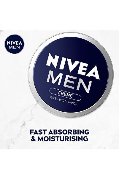 NIVEA MEN Creme, Moisturising Cream for Face, Body & Hands, Tin 150ml, Pack of 2