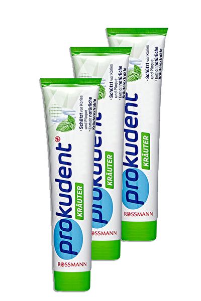 prokudent Chamomile and Sage Extract Gum Care Whitening 125 ml (3 Pieces)