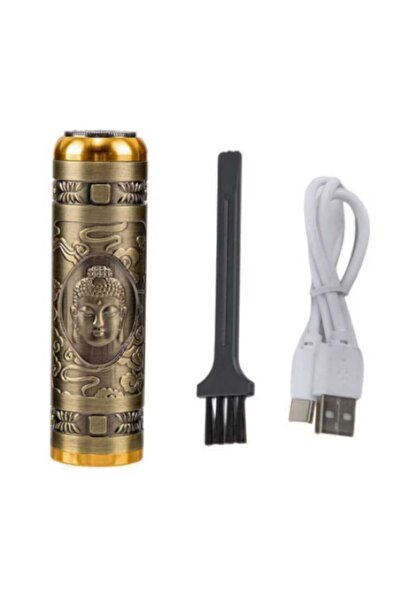 HOZRO Mini Electric Shaver Hozro, USB Charging, Silent Operation, Elegant Gold Design, Ideal for Travel
