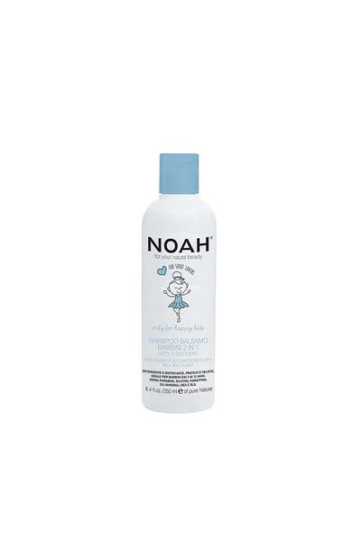 Noah 2 in 1 shampoo & conditioner with milk & sugar for children, Noah, 250 ml