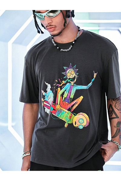 LOU MODA -Men's Cotton Printed One Lo and Tshirt-Shorts Set 2-Pack Oversize Large Size