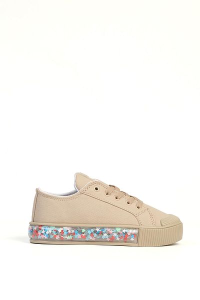 Benetton ® |   Candy Star Beige Children's Sports Shoes Bn-32122