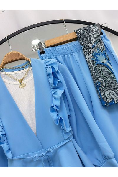 YEDİLALE NİLÜFER RUFFLED CLASSIC ΣΕΤ ΔΙΠΛΟ [εξαιρουμένου του εσωτερικού, του σάλιου]