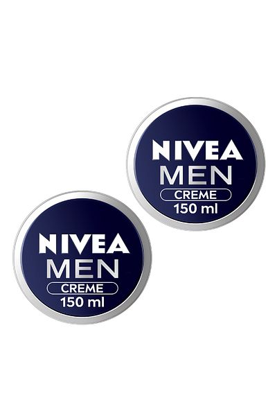 NIVEA MEN Creme, Moisturising Cream for Face, Body & Hands, Tin 150ml, Pack of 2