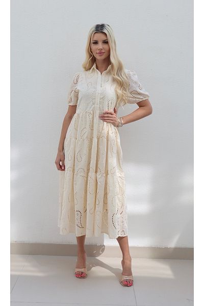 Alorabella Amarilla Embroidered Shirt Dress