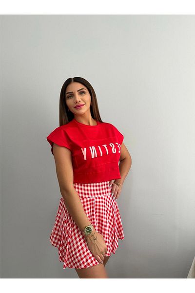 sterktekstil Short Sleeve Printed Crop