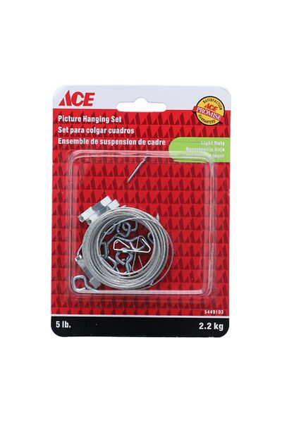 ACE Light Duty Picture Hanger Set Silver