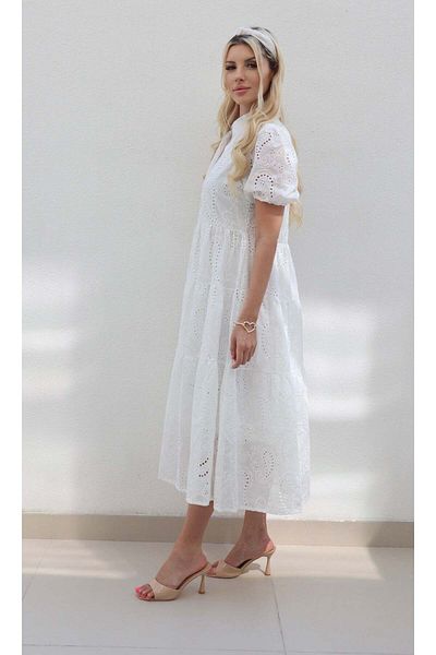 Alorabella Amarilla Embroidered Shirt Dress
