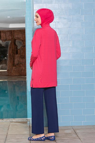 Armes Costum de baie Hijab Lycra cu buzunar cangur