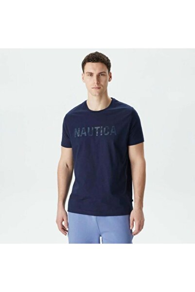 Nautica Erkek Lacivert Standart Fit T-Shirt