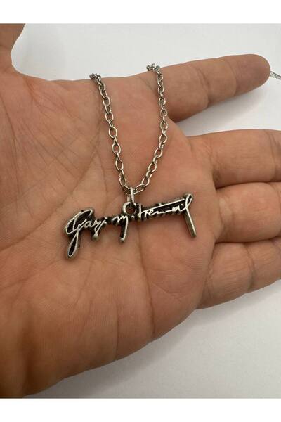 Yuchicly قلادة معدنية فضية اللون مكتوب عليها غازي مصطفى كمال للنساء والرجال -...