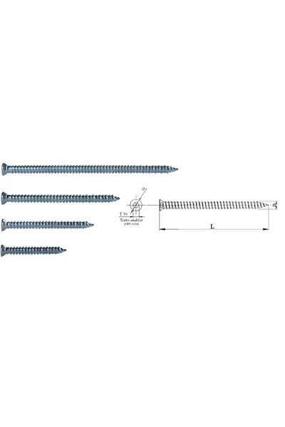 NEZADE STORE Buldex screw 7.5x180 doubleless screw 18 cm 10 pieces