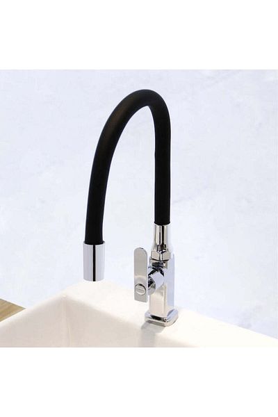 topaqua Solo Fex Cold Or Hot Water Kitchen Sink Faucet, Black