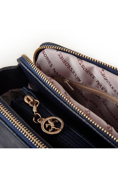 Nas Bag Geantă crossbody cu mai multe compartimente din seria Premium pentru femei (LĂȚime: 24 CM X DIMENSIUNE: 19 CM)