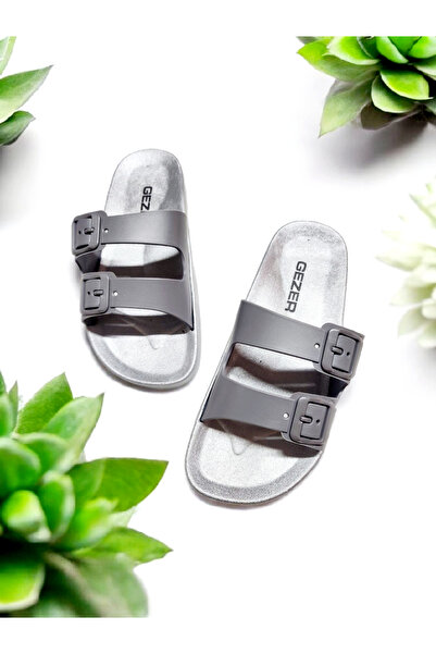 GEZER Çift Toka Ayarlanabilir Rahat Taban Plaj,Deniz,Havuz Terliği