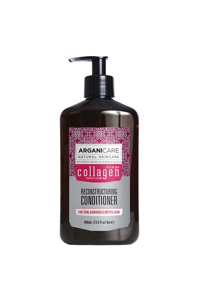 Arganicare Balsam reparator cu colagen pentru păr subțire, deteriorat și fragil, Arganicare, 400 ml