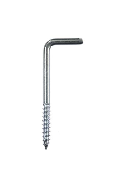 ACE 5-Piece Zinc-Plated Square Bend Screw Hook Silver 6cm