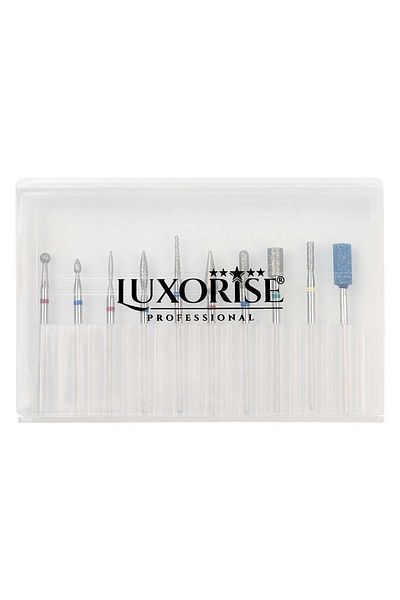 LUXORISE Set burghie pentru unghii, 10 buc.
