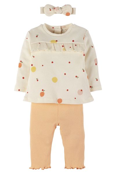 İdilbaby&Mamino İdi̇lbaby&Mamino Baby Girl Ribbed Bandage Set