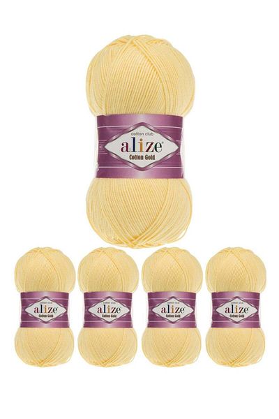Alize Original Turkish Alize Cotton Gold Threads, 5 Pieces
