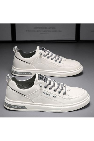 AyShop Men's Korean Style Trend Casual Leather Shoes