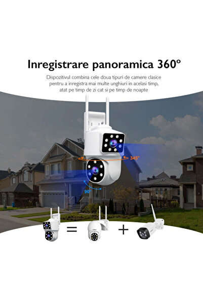 Sricam Cameră de supraveghere video CCTV duală SriHome SH063 PRO WIFI