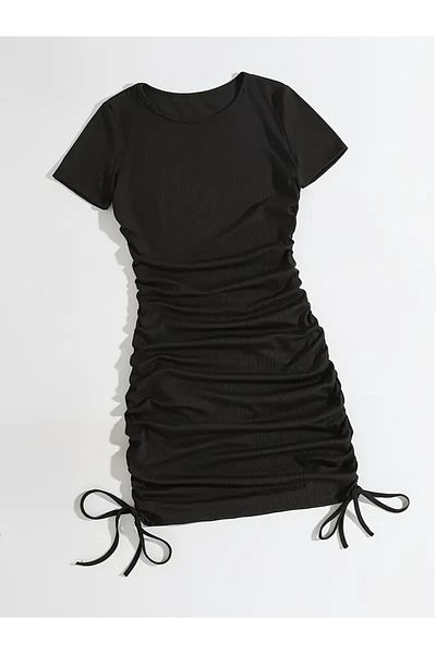Machetta Gathered Short Sleeve Dress