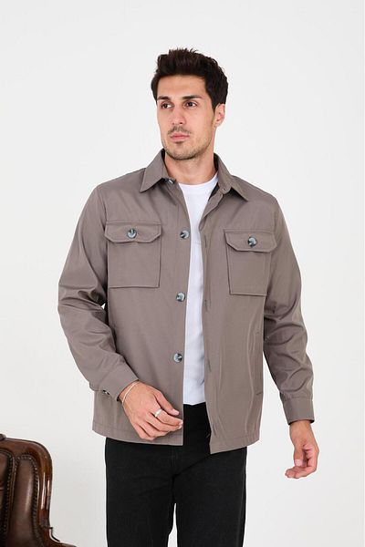LEBS Men's Shirt Collar Summer Coats