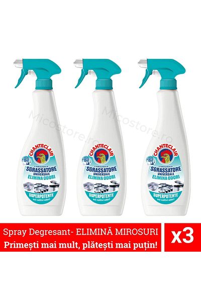 chante clair Promo package 3 x Chanteclari Degreaser Spray eliminates odors, 600 ml, Sgrassatore Elimina Odori