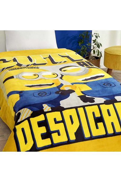 Taç Taç Licensed Single Children's Blanket (160X220)-Minions 4 Yellow