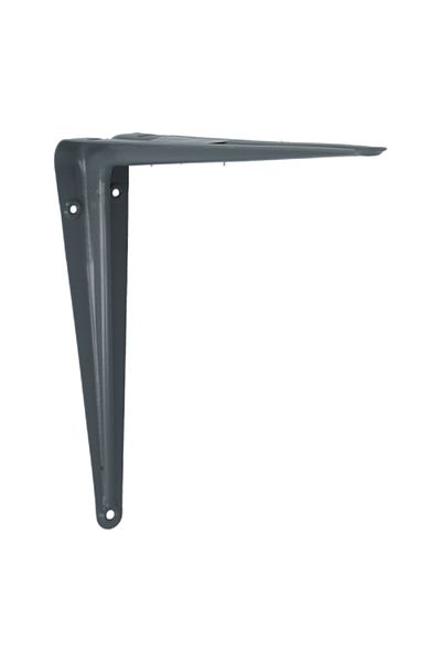 ACE 18-Gauge Wall Mount Decorative Steel Shelf Bracket Grey 12 x 14inch