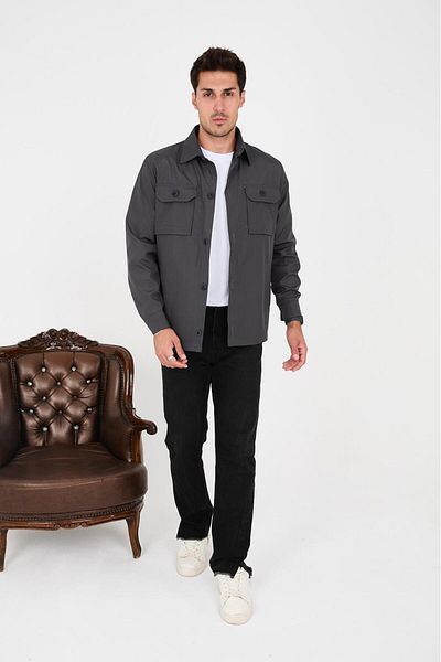 LEBS Men's Shirt Collar Summer Coats