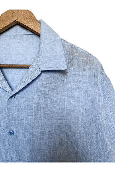 MİRMARONİ New Season Plus Size Oversize Cotton Linen Summer Short Sleeve Shirt