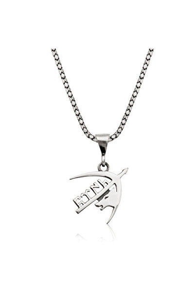 shop Bozkurt Ok Göktürkce Yazılı 925 Ayar Gümüş Erkek Kolye