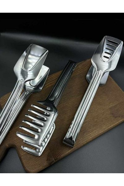 Dilay 3-Piece Tongs Serving Set (Salad, Pasta, Cake Tongs)