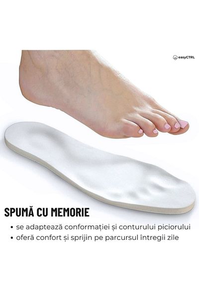 easyCTRL Set of 2 Insoles for Sneakers, Sports Shoes, Shoes or Boots, Very Soft, Adjustable Size