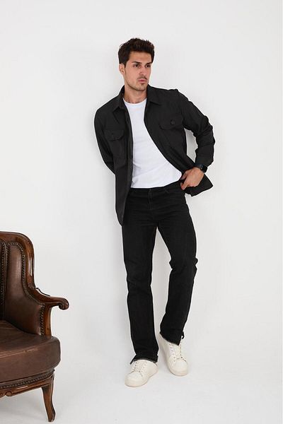 LEBS Men's Shirt Collar Summer Coats