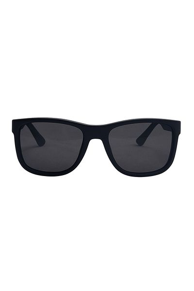 Globalport Retail Men's sunglasses, polarized UV400, black plastic frame, smoked lenses, classic model