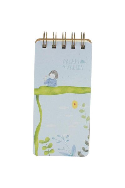 Roco Dream Valley Memo Notebook – “Dream True”, 5.9" x 2.7", 109 Pages, Light Blue