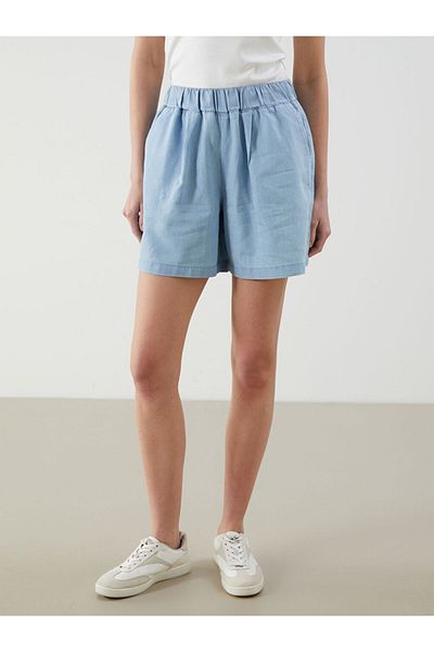 LC Waikiki New Season Women's Jean Shorts with Elastic Waist - S5Lq81Z8