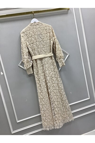 NPRIVE Dantel Detaylı Şık Elbise