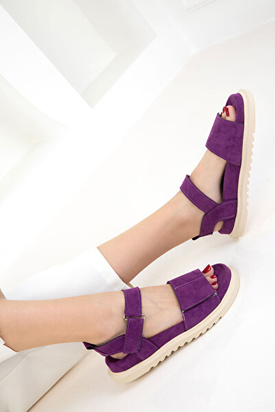 SOHO Purple Suede Women's Sandals 20696
