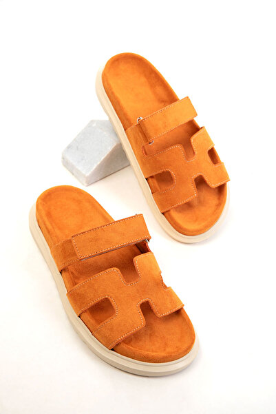 SOHO Orange Suede Women's Slippers 20697