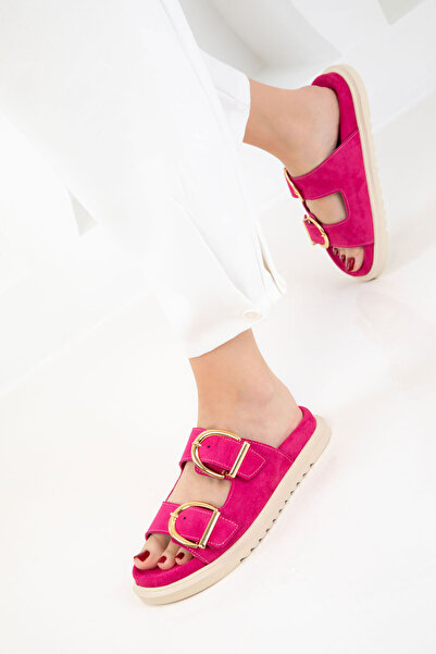 SOHO Fuchsia Suede Women's Slippers 20698